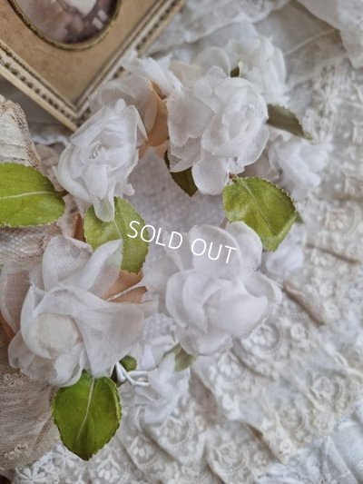 画像4: アンティーク布花ティアラ