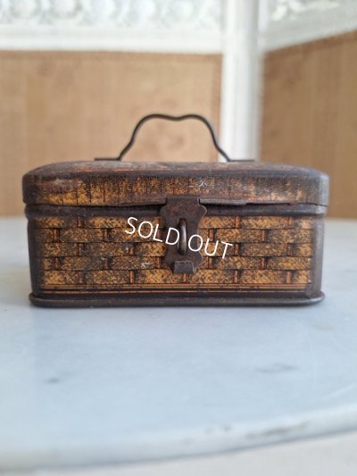 画像4: リボン柄ブリキバスケット