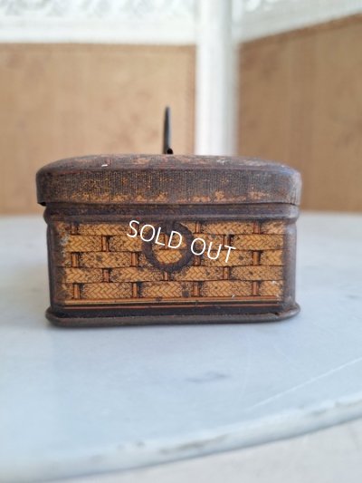 画像7: リボン柄ブリキバスケット