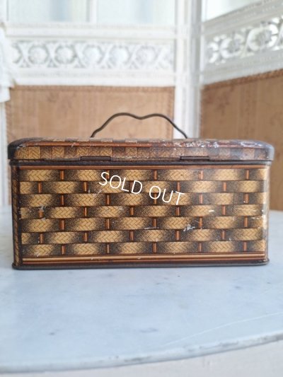 画像17: リボン柄ブリキバスケット