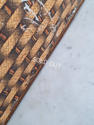 画像36: リボン柄ブリキバスケット