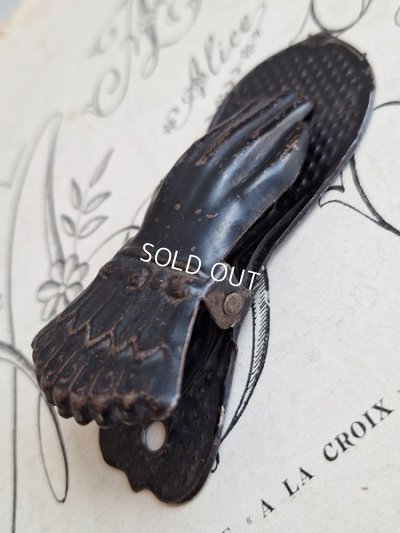 画像12: アンティークハンド形クリップ