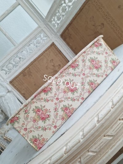 画像3: アンティーク花かご柄カルトナージュボックス