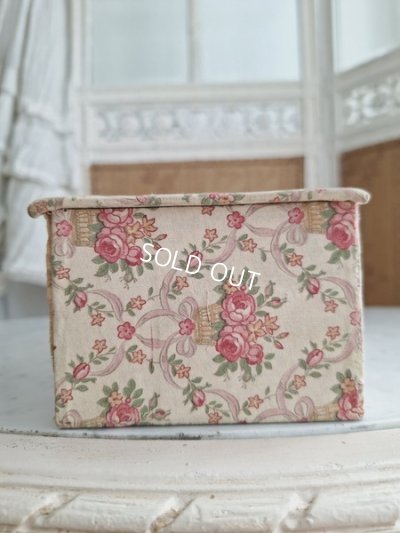 画像4: アンティーク花かご柄カルトナージュボックス