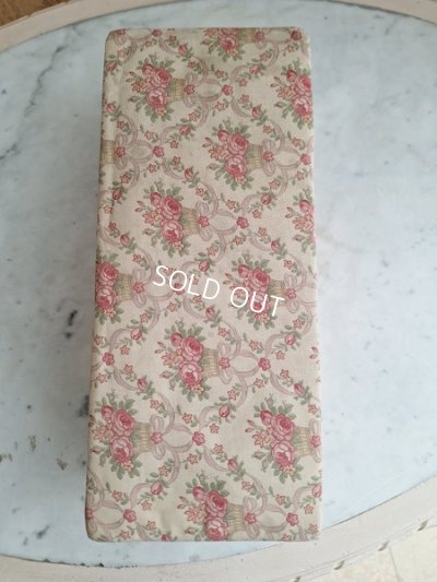 画像5: アンティーク花かご柄カルトナージュボックス