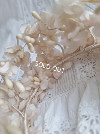 画像14: アンティーク布花冠