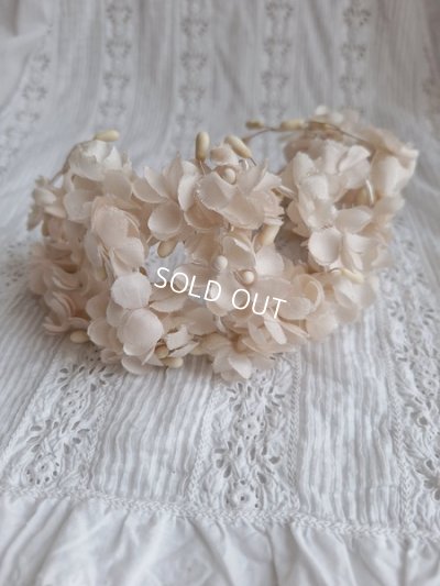 画像10: アンティーク布花冠