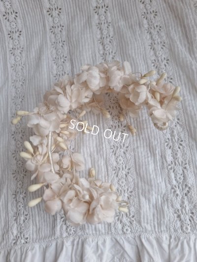 画像6: アンティーク布花冠