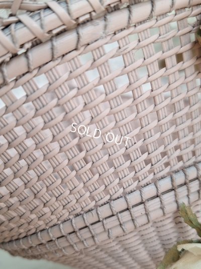 画像2: 布花付ピンクバスケット