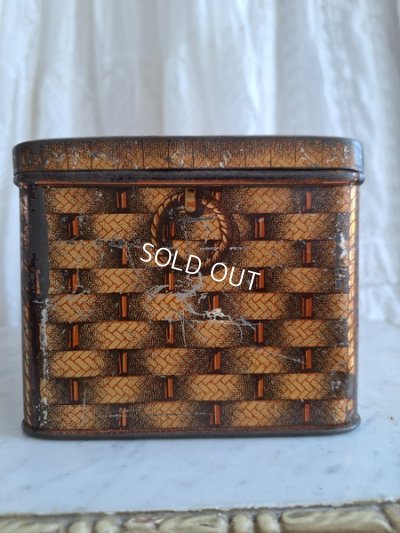 画像10: リボン柄ブリキバスケット