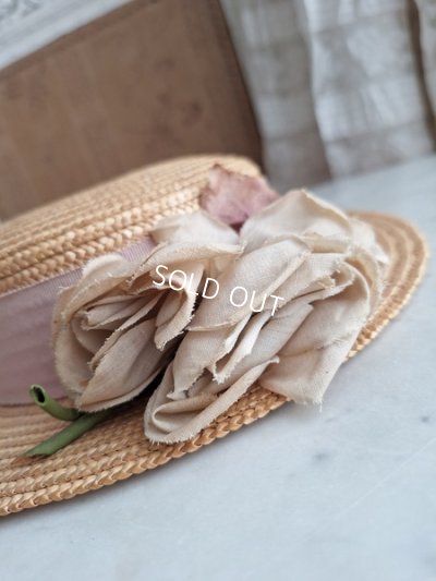 画像3: 布花付ストローハット