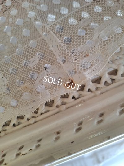 画像32: リボン装飾アンティークレースカーテン