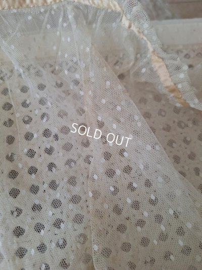 画像31: リボン装飾アンティークレースカーテン