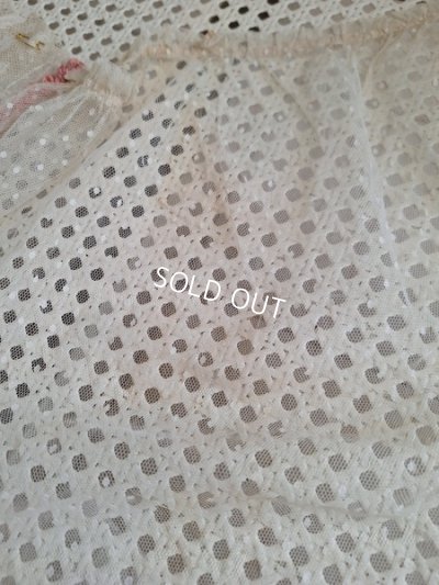 画像30: リボン装飾アンティークレースカーテン