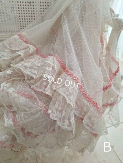 画像24: リボン装飾アンティークレースカーテン