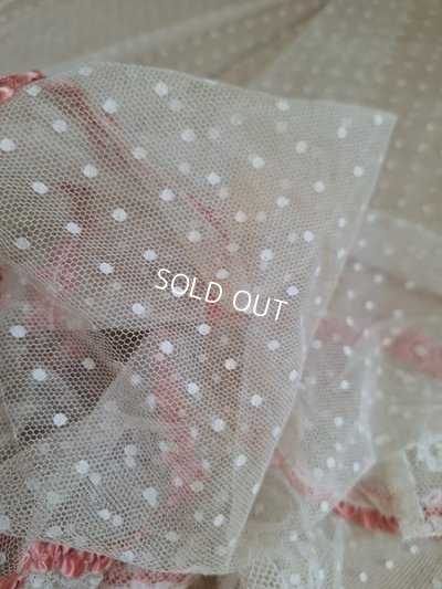 画像37: リボン装飾アンティークレースカーテン