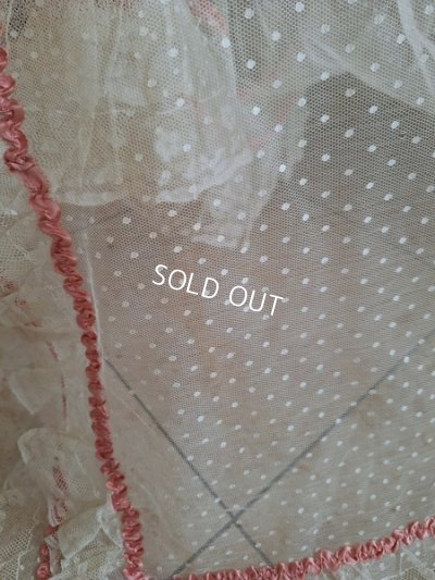 画像36: リボン装飾アンティークレースカーテン