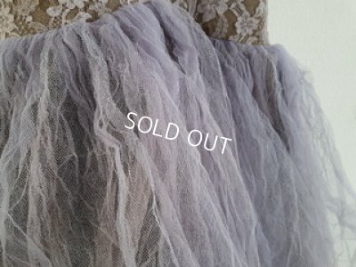 画像4: ヴィンテージパープルチュールドレス