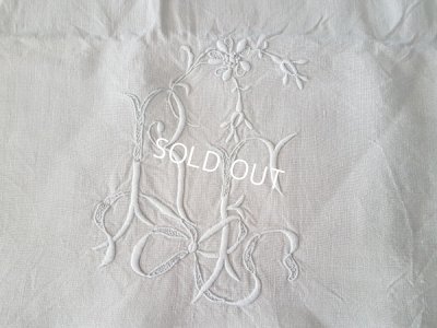 画像2: モノグラムアンティークリネンシーツ