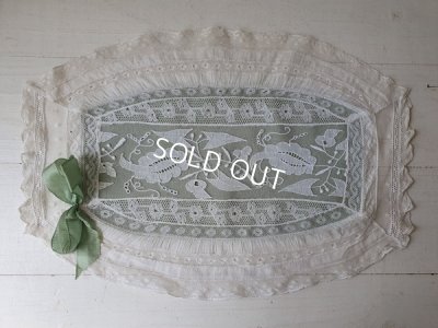 画像2: リボン付きアンティークレースマット