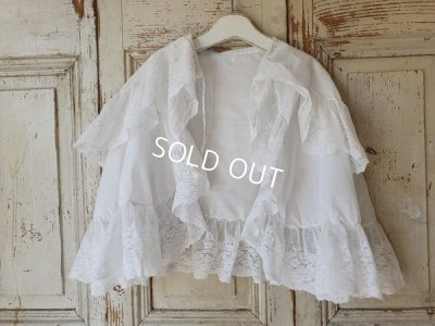 画像10: アンティ―クケープ付き洗礼式ドレス