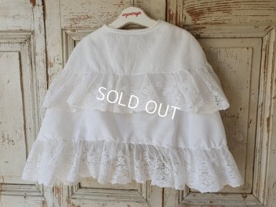 画像13: アンティ―クケープ付き洗礼式ドレス