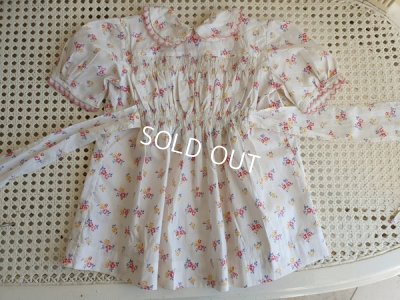 画像2: アンティーク小花柄ベビードレス