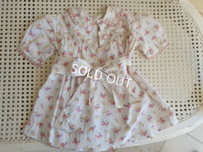 画像9: アンティーク小花柄ベビードレス
