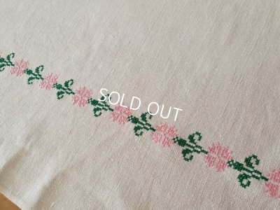 画像7: ハンガリアン花柄刺繍リネンクロス