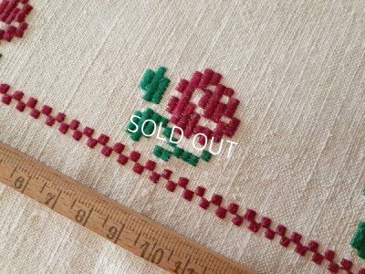 画像5: ハンガリアン花柄刺繍リネンクロス