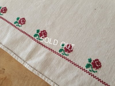 画像6: ハンガリアン花柄刺繍リネンクロス