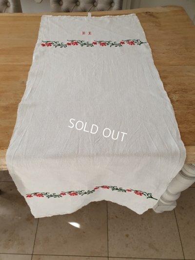 画像2: ハンガリアン花柄刺繍リネンクロス