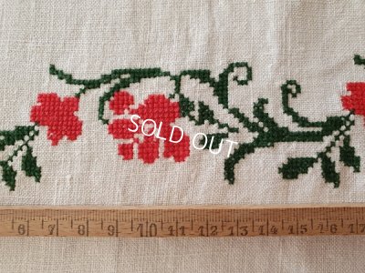 画像6: ハンガリアン花柄刺繍リネンクロス