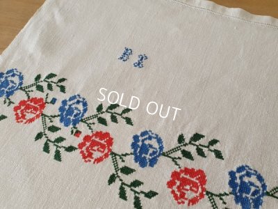 画像6: ハンガリアン花柄刺繍リネンクロス