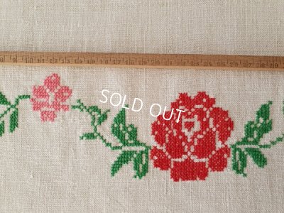 画像6: ハンガリアン花柄刺繍リネンクロス