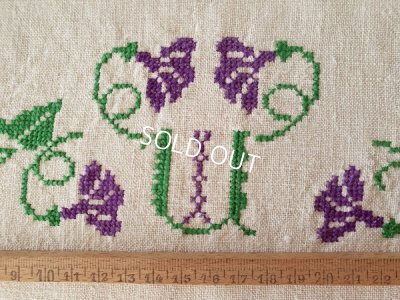 画像4: ハンガリアン花柄刺繍リネンクロス