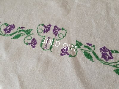 画像9: ハンガリアン花柄刺繍リネンクロス