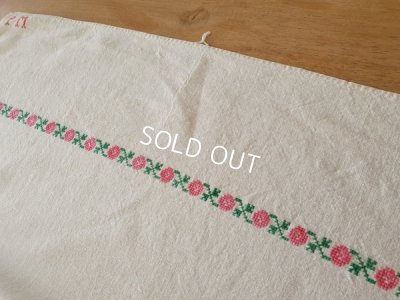 画像2: ハンガリアン花柄刺繍リネンクロス