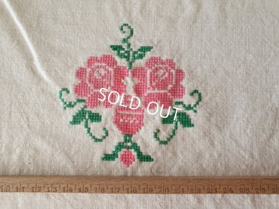 画像5: ハンガリアン花柄刺繍リネンクロス