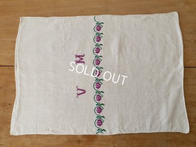 画像2: ハンガリアン花柄刺繍リネンバッグ