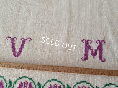 画像5: ハンガリアン花柄刺繍リネンバッグ