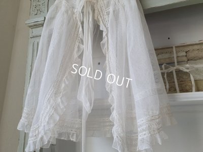 画像8: アンティークチュールレースベビーケープ付きドレス