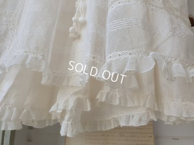 画像13: アンティークチュールレースベビーケープ付きドレス