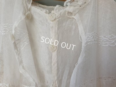 画像14: アンティークチュールレースベビーケープ付きドレス