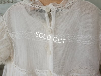 画像16: アンティークチュールレースベビーケープ付きドレス