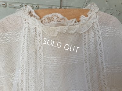 画像18: アンティークチュールレースベビーケープ付きドレス