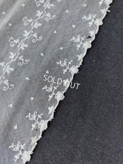 画像7: アンティーク刺繍レーススカーフ
