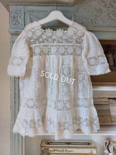 画像2: アンティークレースベビードレス