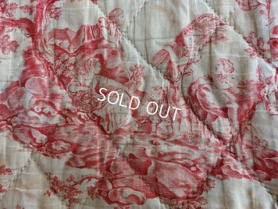 画像9: トワルドジュイ柄アンティークキルト