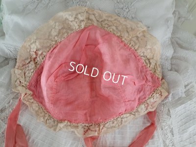画像11: アンティークフィレレースボンネット
